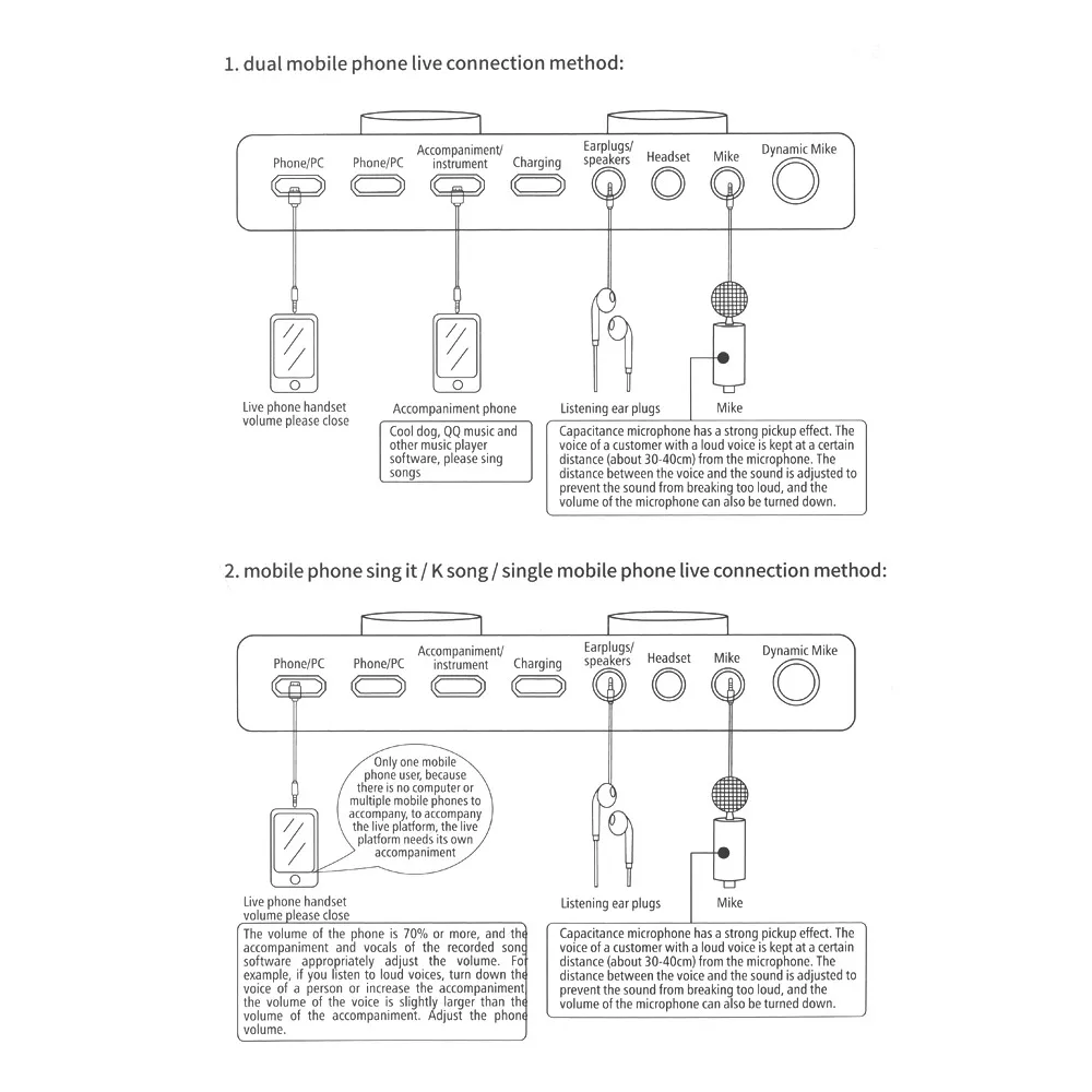 Внешняя звуковая карта USB аудио интерфейс с несколькими звуковыми эффектами Встроенный перезаряжаемый аккумулятор для записи