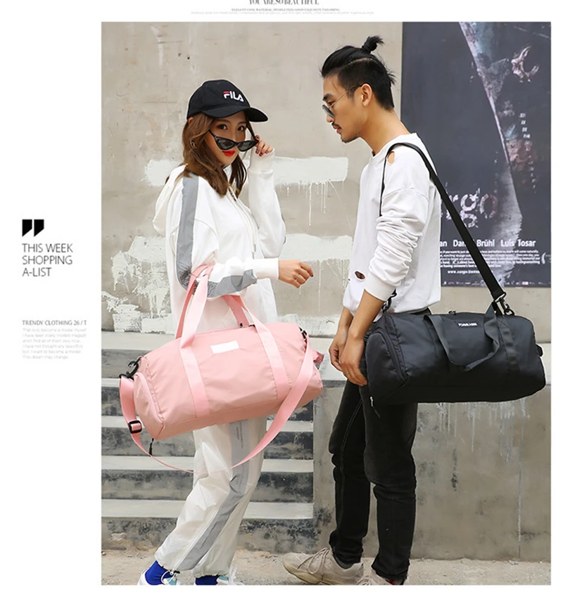 Stylish Outdoor Waterproof Nylon Sports Gym Bags Men Women Girls Training Fitness Travel Handbag Yoga Mat Bag Sac Sport (26)