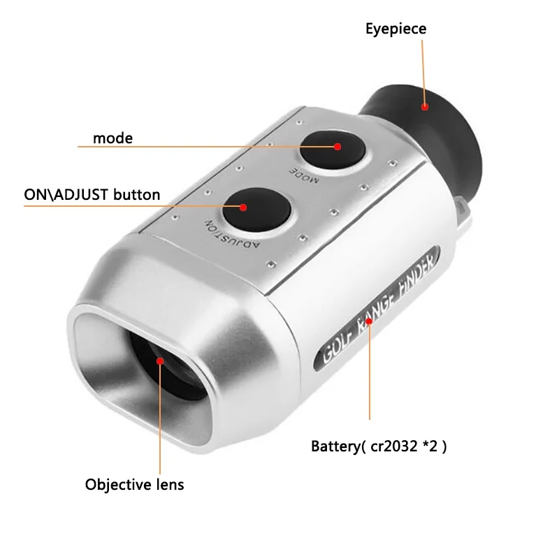 الرقمية المدى للغولف Rangefinder مقياس مسافات الرياضة الصيد مكتشف نطاق المحمولة جهاز قياس المسافات الليزر