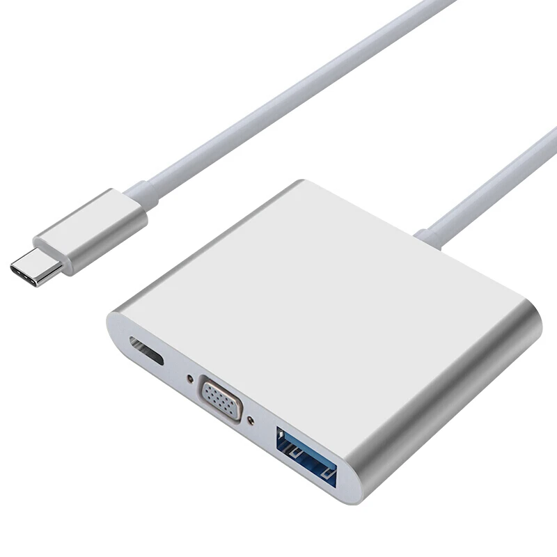 

Type-c to VGA hd converter apple computer docking station MacBook pro accessories USB-C adapter docking station Type-C to HUB