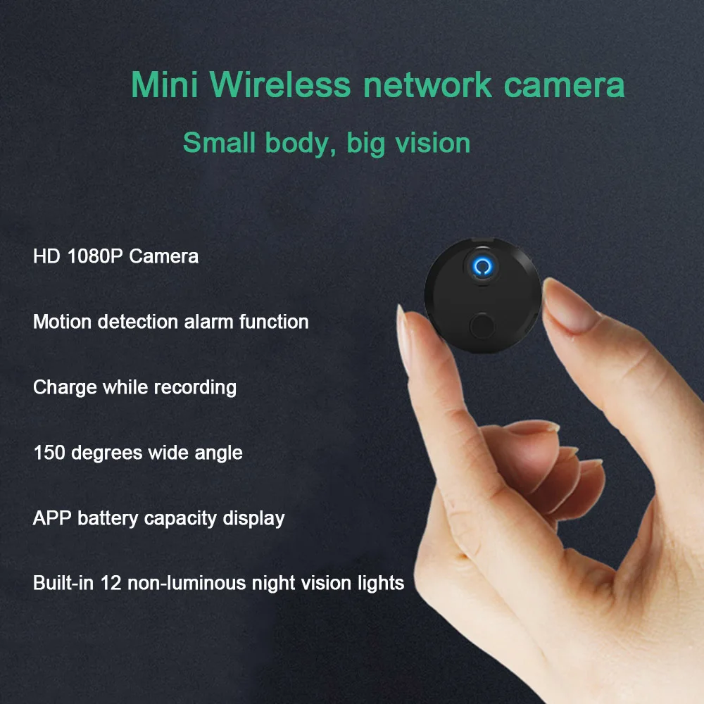 HDQ15 Смарт Wifi мини камера HD 1080P IP Сетевая камера 12 ИК ночного видения датчик движения датчик для автомобиля Спорт Действие DV DVR