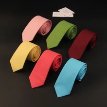 Одноцветные хлопковые галстуки тонкие мужские и женские взрослые или студенческие узкий галстук корейский Модный Узкий галстук для вечерние 6 см галстук