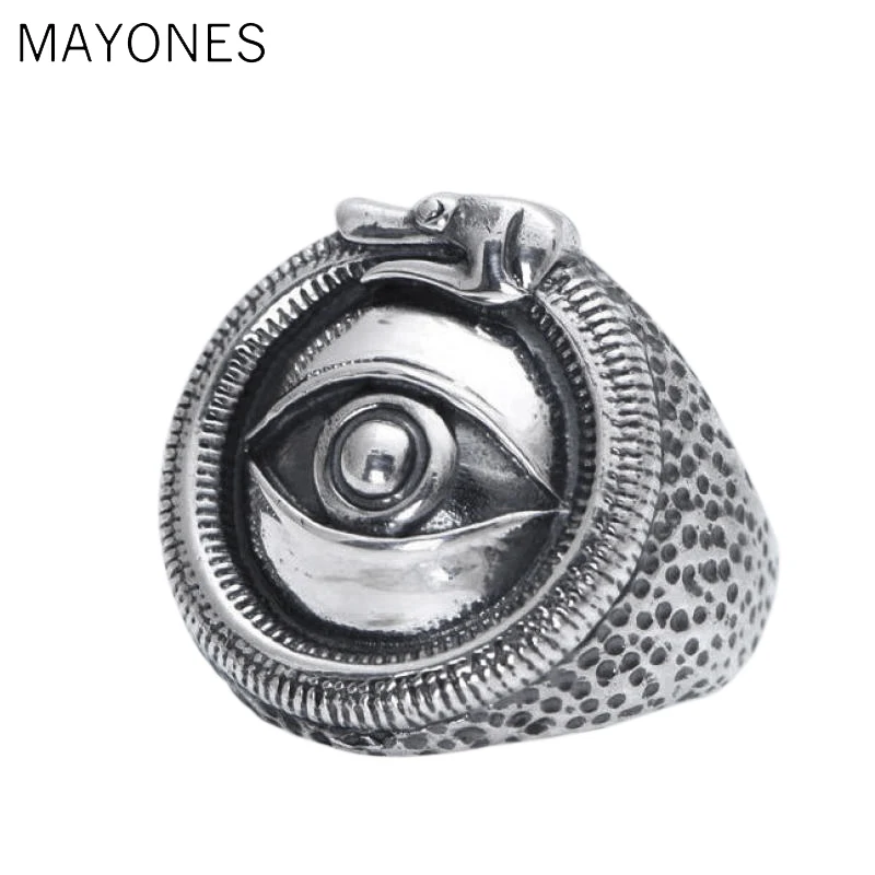 Real-Solid-925-Sterling-Silver-Vintage-Gods-Eye-Ring-For-Men-And-Women-Creative-Personality-Biker