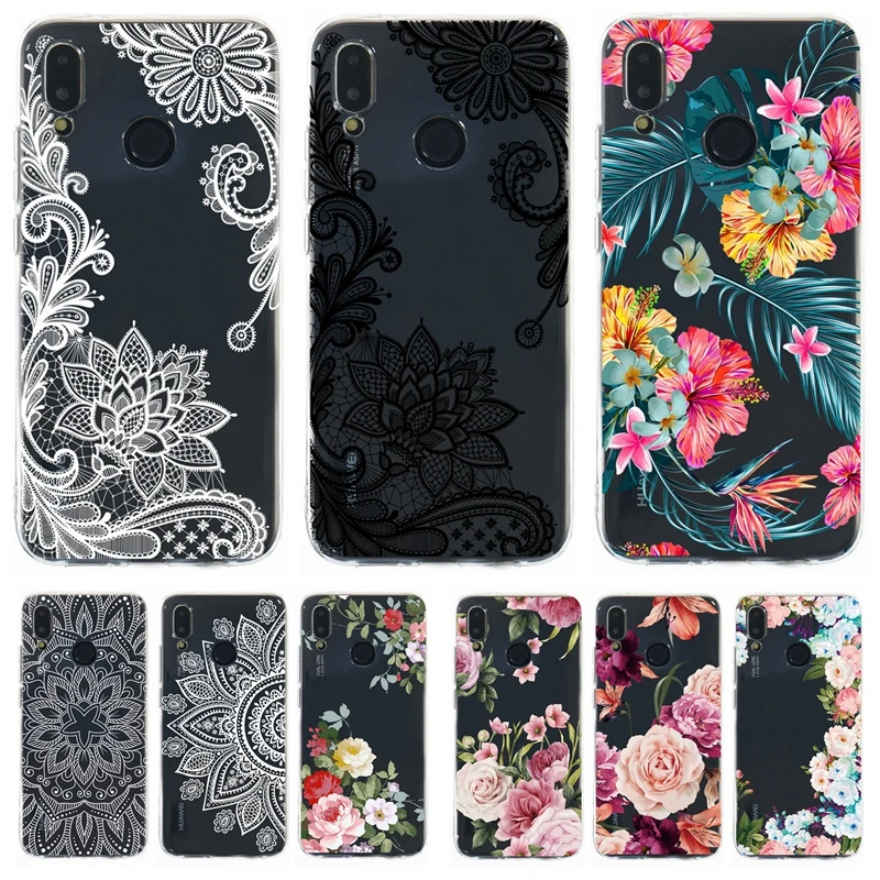 

Honor 8X Case on for Fundas Huawei Honor 8X Cover Retro Flower Clear Soft TPU Silicone Cover for Huawei Honor 8X 8 X Cases Coque
