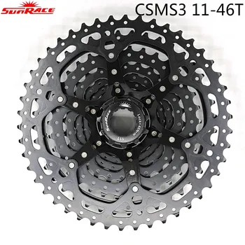 

SunRace 10 Speed CSMS3 11-46 t Bicycle Freewheel Wide Ratio bike Mountain Bicycle Cassette Tool MTB Flywheel