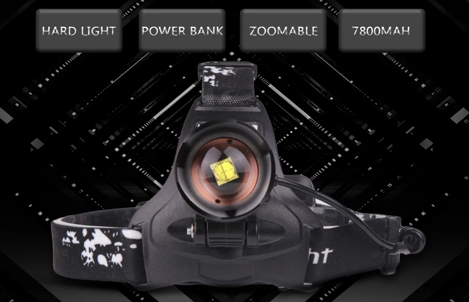 Новое поступление 4292 люмен XHP70.2 32 Вт Мощный светодиодный налобный фонарь, головной светильник с зумом, налобный светильник, фонарь