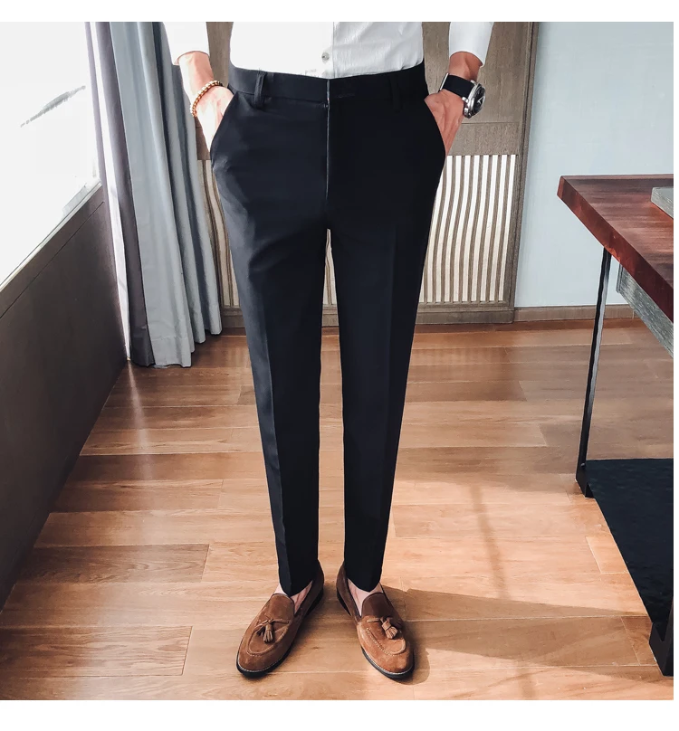 Платье Брюки Slim Fit Greyblack мужские деловые штаны деловые классические брюки мужские брюки офисные брюки мужские