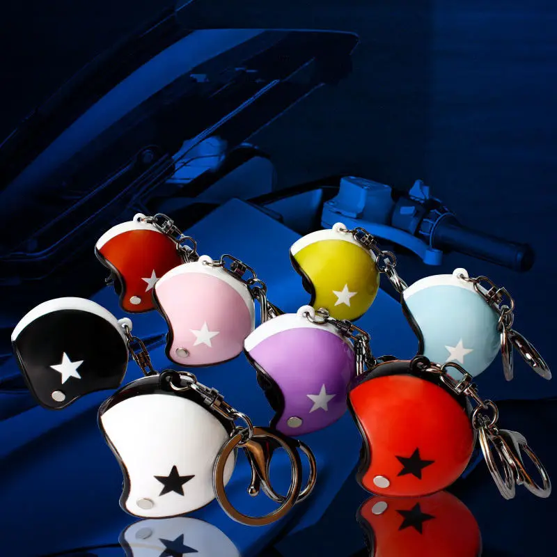 New Motorcycle Helmet Car Keychain Key Ring Cell Phone Little helmet