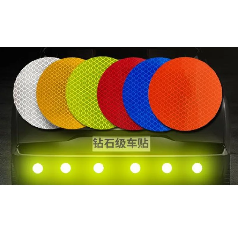 

3M Diamond Round Reflective Warning Mark Car Sticker For Car Motorcycle Car door Sticker Decals