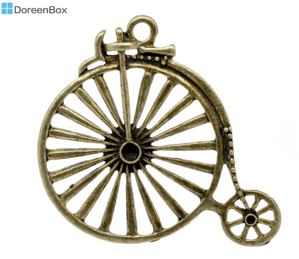 Doreen Box Lovely 10 бронзовый цвет фотоподвески 5x4 6 см (B12352)|bronze charms pendants|bicycle pendantpendant bicycle |