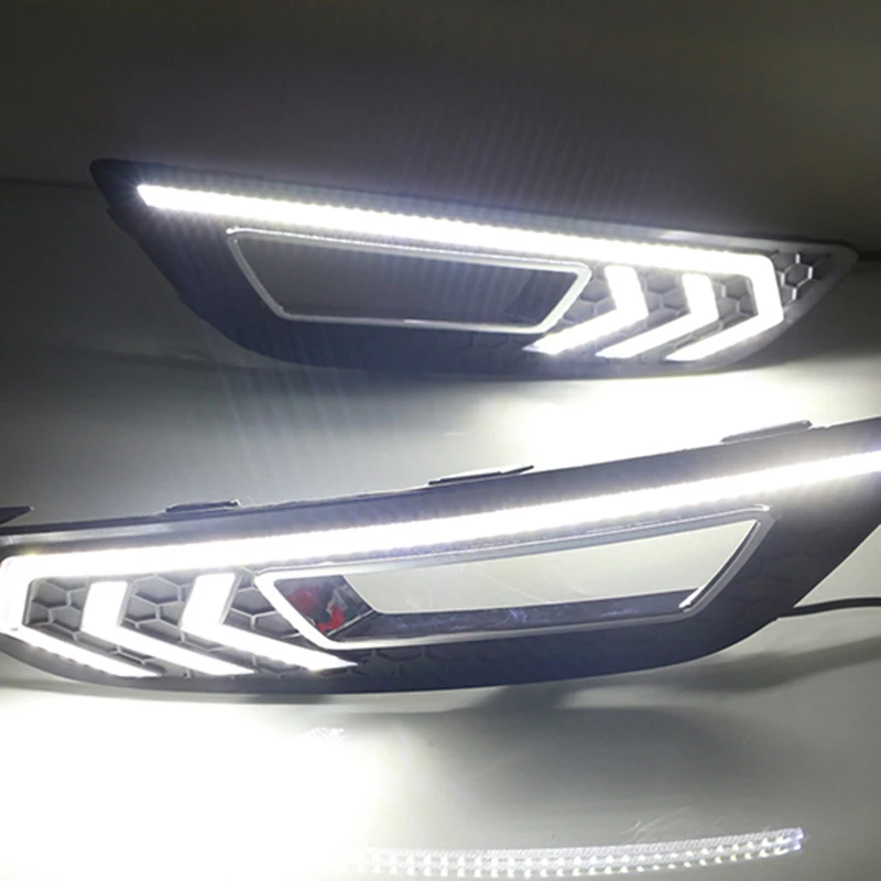 Car Flashing 1Pair For Ford Focus 4 2015 2016 Car DRL 12V LED Daytime