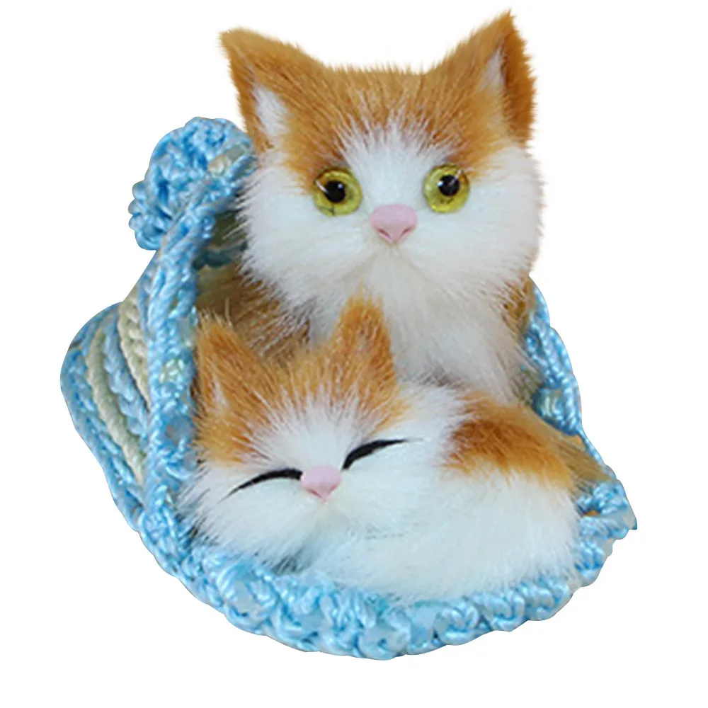 

Huang Neeky 2019 #501 TOYS Cute Toys Cute Plush 2 Cats Soft Toys Doll Lifelike Simulation Gifts for Kids En Funny Free Shipping