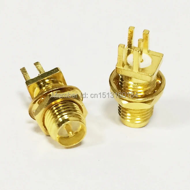 

1pc RP SMA Female Jack nut RF Coax Modem Convertor Connector end launch PCB Cable Straight Goldplated NEW wholesale