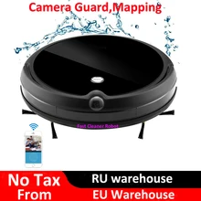 2019 Camera Guard Video Call Wet Dry Electric Vacuum Cleaner Robot With Map Navigation,WiFi App Control,Smart Memory,Water Tank xiaomi mi smart robot vacuum cleaner with app control
