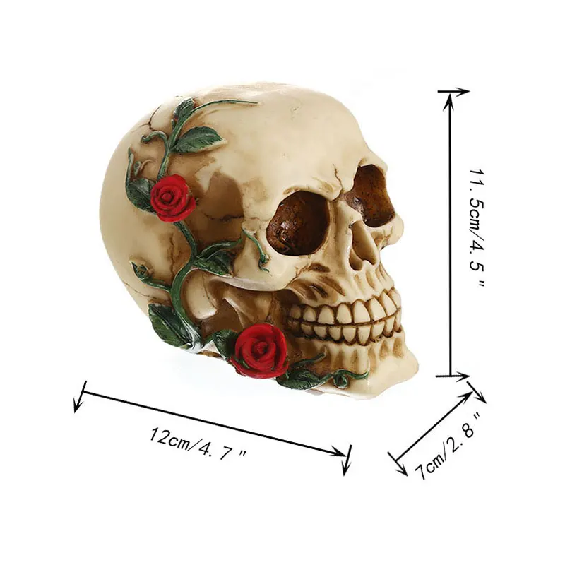 Strongwell Европейский Розовый Череп статуэтки смолы Настольный череп ретро украшения белые ремесла персонализированные Хэллоуин черепа