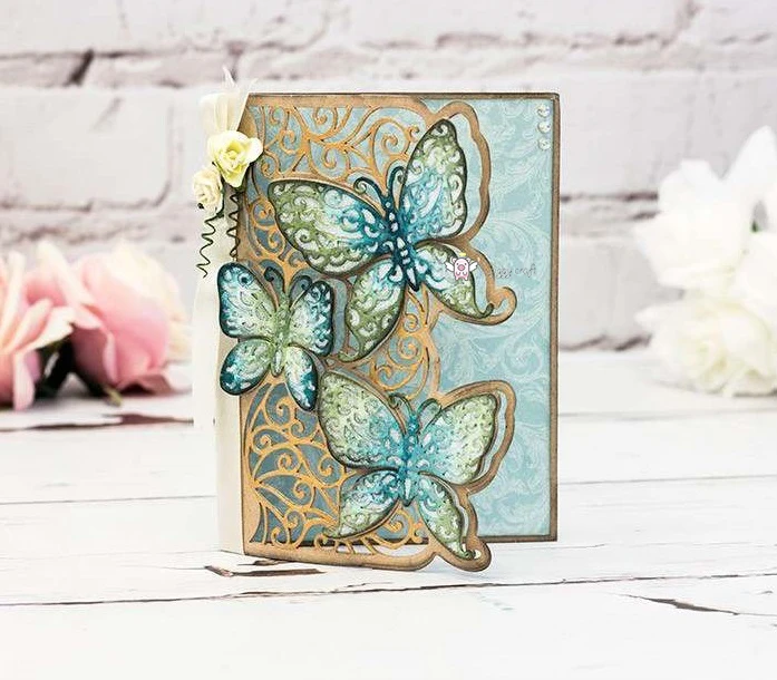 

Mmao Crafts Metal Steel Cutting Dies 2019 Dual-use butterfly frame Stencil For DIY Scrapbooking Paper/photo Cards Embossing Dies