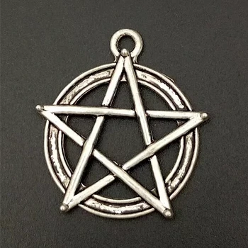 

Fashion Vintage Zinc Alloy Witch Pagan Goth Pentagram Charm bracelet&Necklace pendant Accessories M41