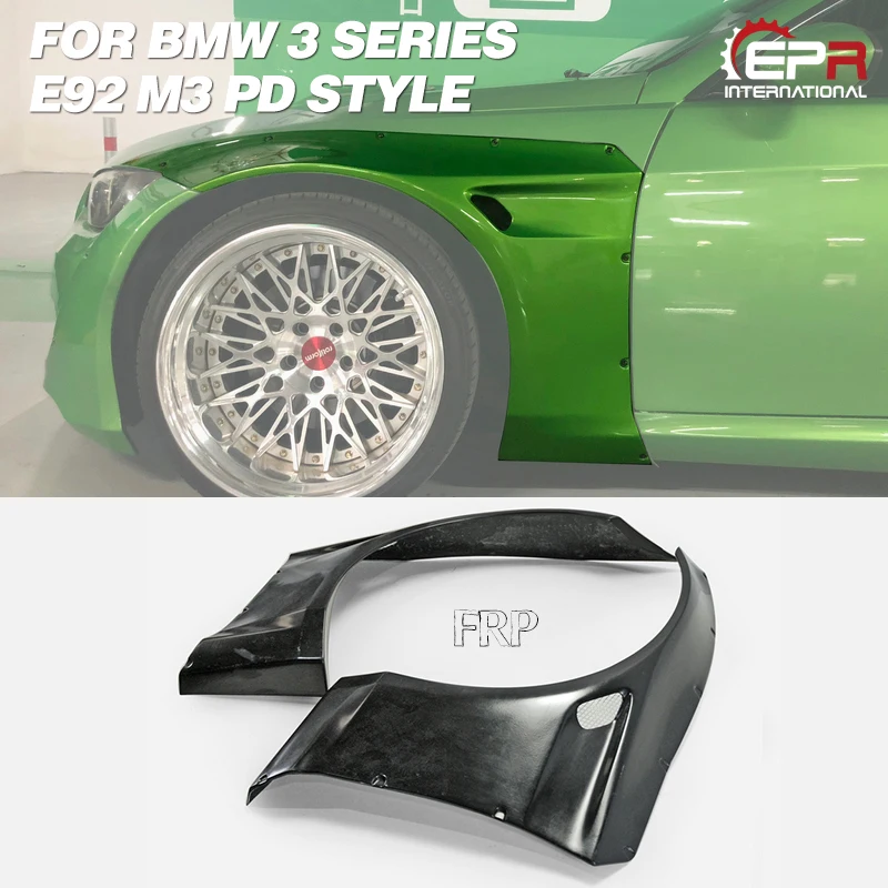 Переднее крыло из углеродного волокна/стекловолокна для BMW E92 M3 PD стиль широкий