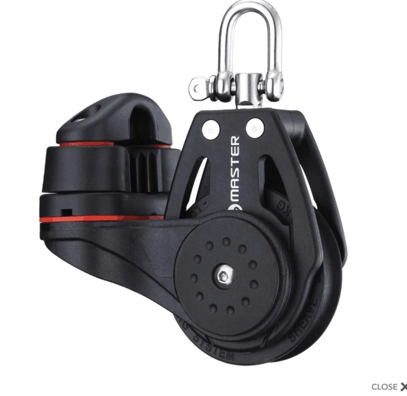 Sailboat Hardware 57mm 2 1/4" Single Swivel Shackle Fairlead Cleat