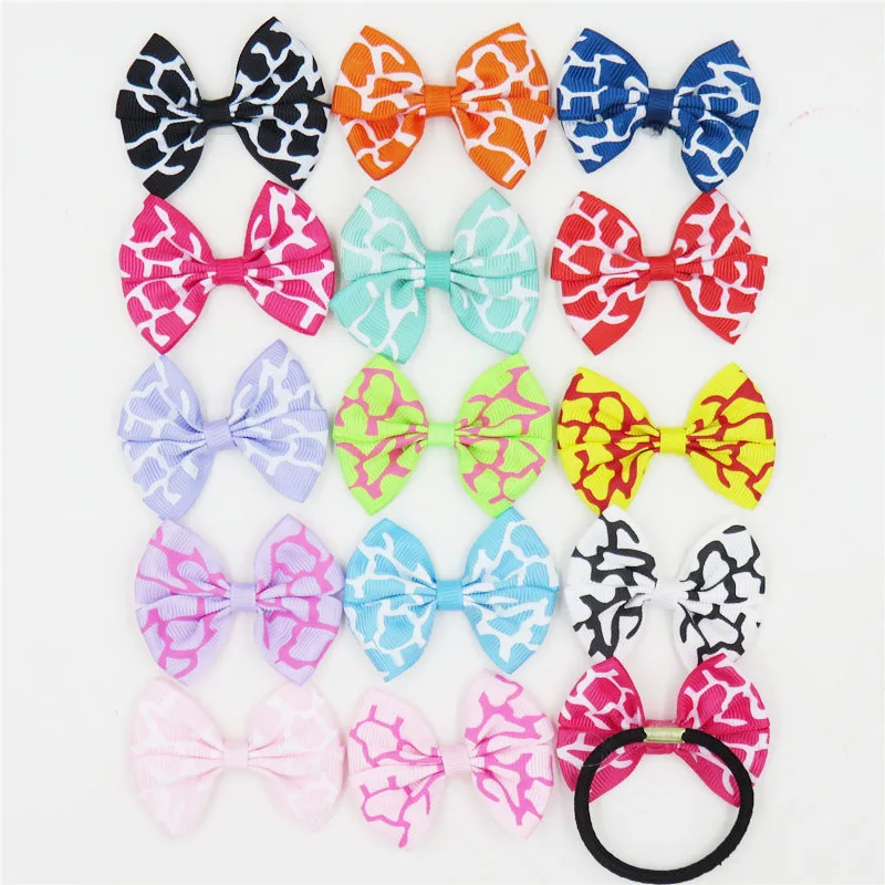 10PCS/LOT Novelty Wave Clip And Elastic Hair Bands Toys For Girls Handmade Ribbon Bow Scrunchy Kids Accessories Women |