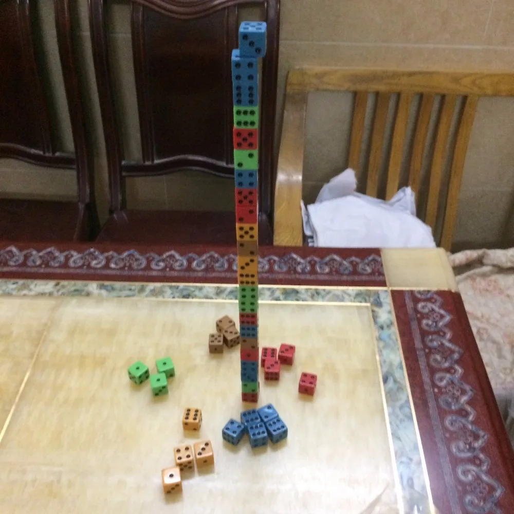 

18MM square angle colored dice Fancy stack Layer upon layer/ export products exquisite gifts