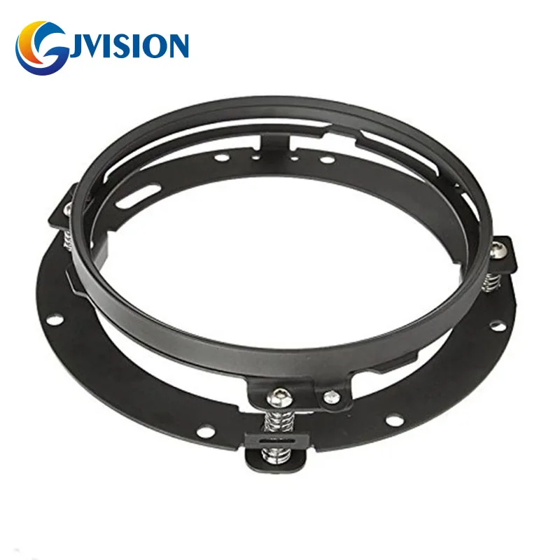 

Black 7" inch headlamp LED Round Headlight Mounting Bracket Ring For Harley Electra Street Glide