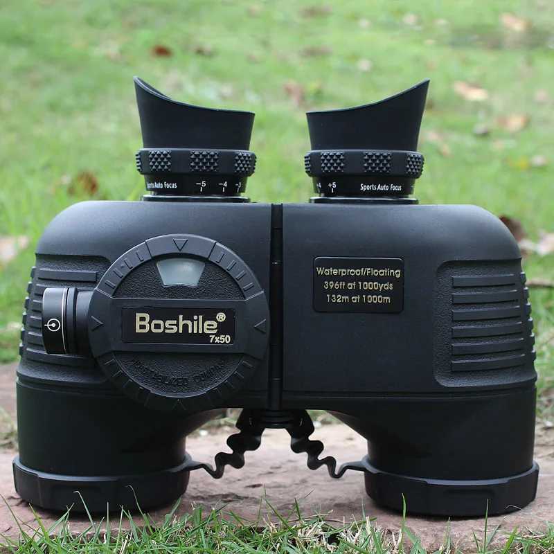 

7X50 Binoculars Telescope Waterproof Telescopio Binoculo Rangefinder Glimmer Night Vision Belt Coordinate Ranging Fine