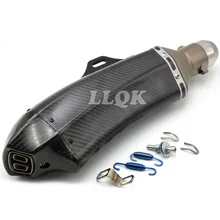 carbon fiber exhaust pipe Akrapovic motorcycle exhaust pipe muffler for kawasaki z800/e versione 2013 2014 2015 z1000 2007-2014