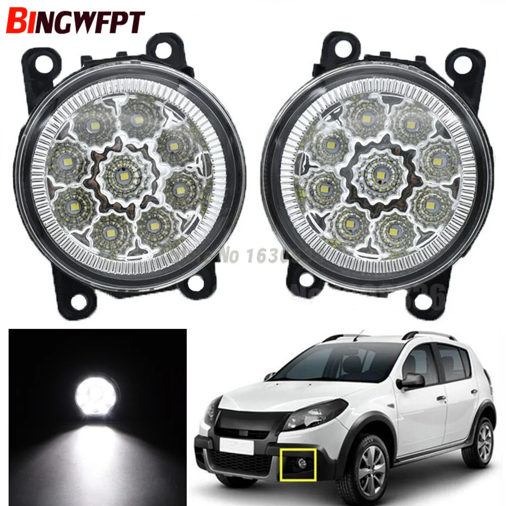 2x Car Exterior Accessories H11 LED Fog Lamps Front Bumper Lights For
