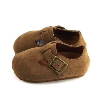 

New Retro Genuine Leather Baby Shoes Toddler Casual Single Shoes Kids Children Leather Shoes Student Dress Flats Soft bottom 02B