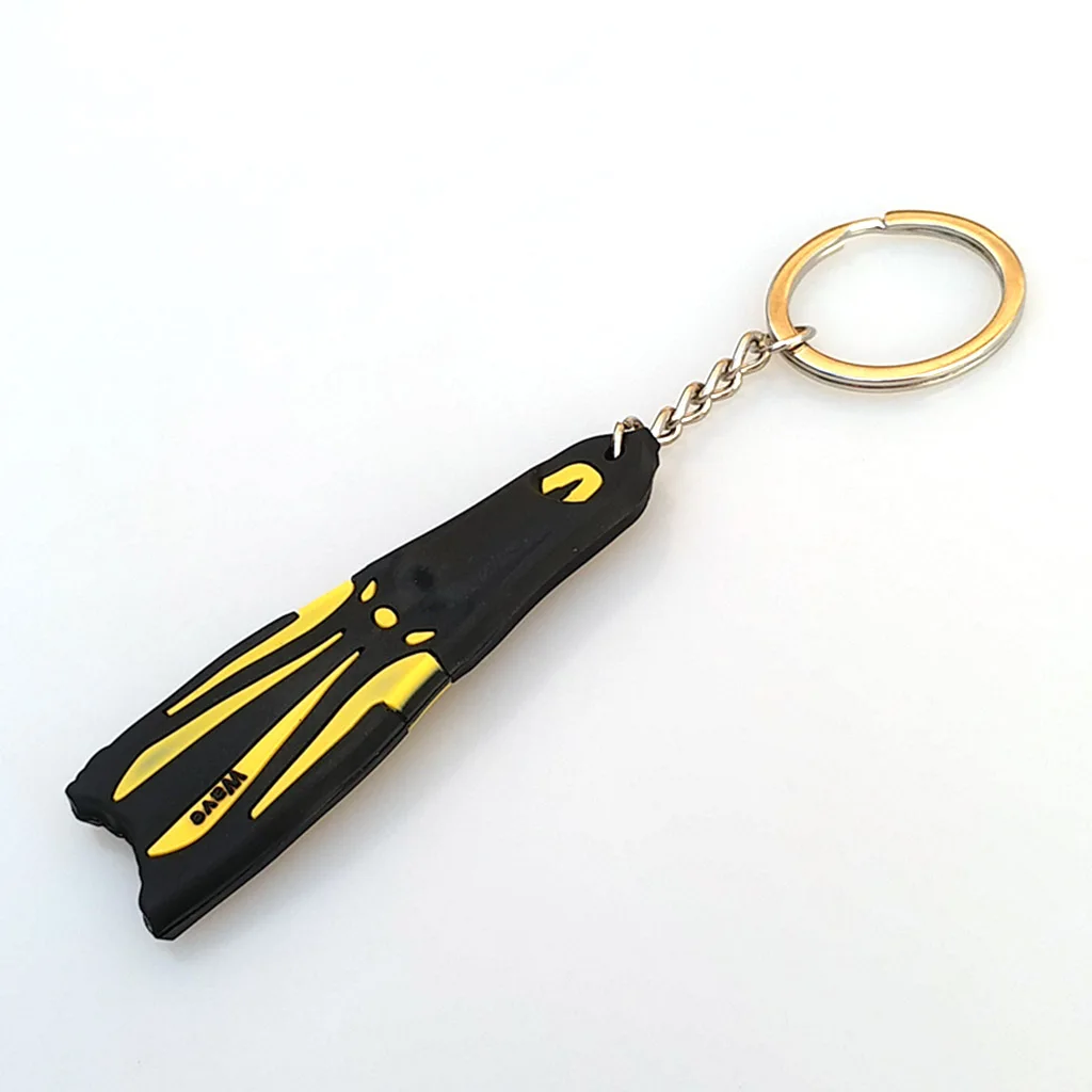 Scuba Flipper Key Chain Keyring for Boat Kayak Multicolor Surfing Sailing Car Keys Diving Fin Key Chain 