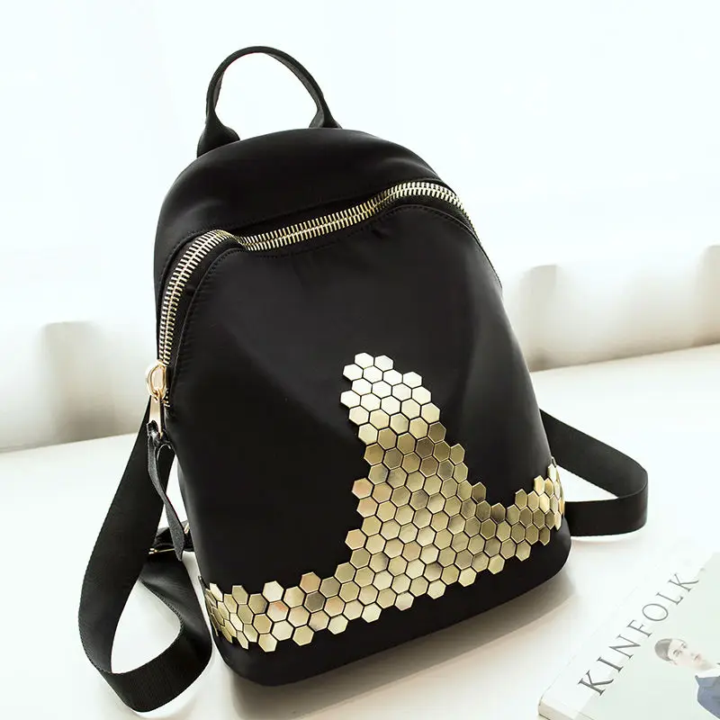 Fashion-High-Quality-Bling-Rivet-Backpack-Women-Backpack-Leather-Backpack-Printing-Backpack