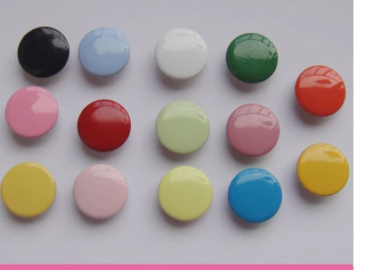 10 мм защелкивающиеся кнопки, красочные закрытые металлические кнопки для детской одежды