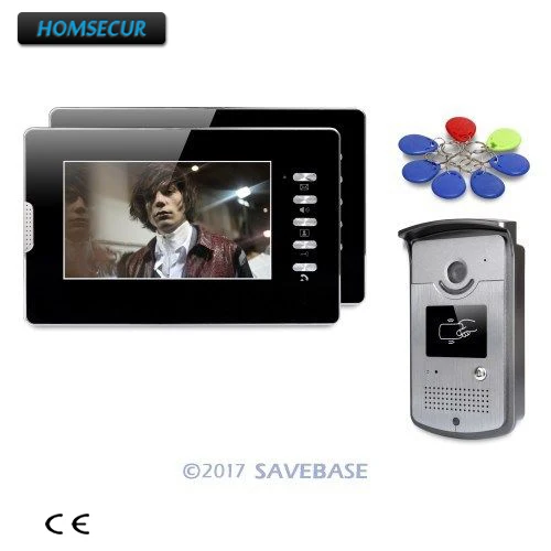 

HOMSECUR 7inch Hands-free Video Door Phone Intercom System with Keyfobs Unlocking Camera
