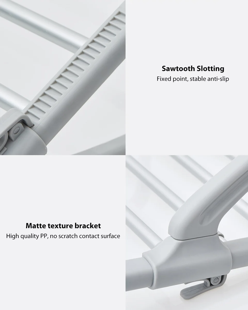New products Xiaomi Mijia Bang telescopic drying rack hanger aluminum alloy PP material frame adjustable hanger smart home (12)