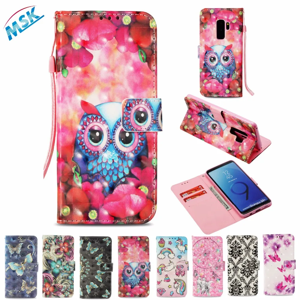 Leather Case For Samsung Galaxy S9 Plus phone case for galaxy s9+ SM-G965F Flip cover GalaxyS9+ SM-G9650 wallet funda | Мобильные