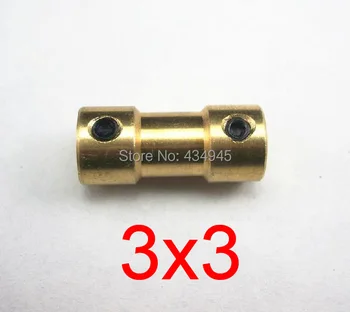 

3x3 mm Copper rigid coupling gear shaft motor shaft brass coupler ship model model airplane connector solid adapter