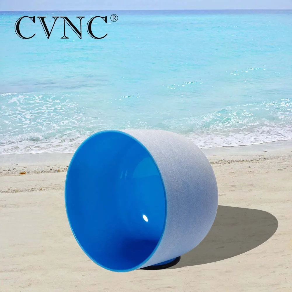 

CVNC big promotion 12" Note C# / D# / F# / G#/ A# Chakra Frosted Color Quartz Crystal Singing Bowl