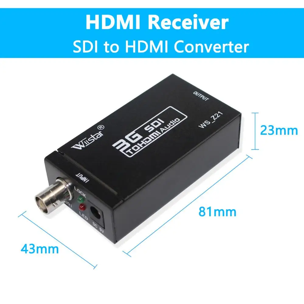 Wiistar 3g HDMI к SDI BNC конвертер + SDI к HDMI конвертер 1080P HDMI SDI/BNC удлинитель более одного 100 м/328ft коаксиальные кабели