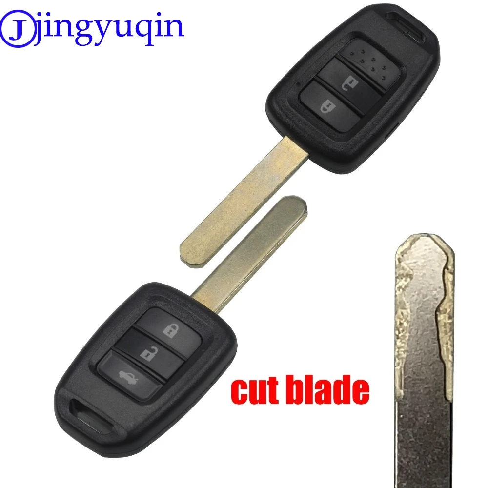 

jingyuqin copy cut blade 2/3 Buttons Remote Car Key Shell Case Cover Fob Blank For Honda GREIZ Civic City XRV Vezel Fit