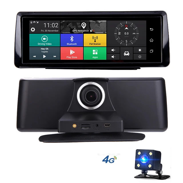 Best Offers 8Inch 4G Car DVR Camera GPS FHD 1080P Android Dash Cam Navigation ADAS Car Video Recorder Dual Lens Reverse image Best Offers 8Inch 4G Car DVR Camera GPS FHD 1080P Android Dash Cam Navigation ADAS Car Video Recorder Dual Lens Reverse image