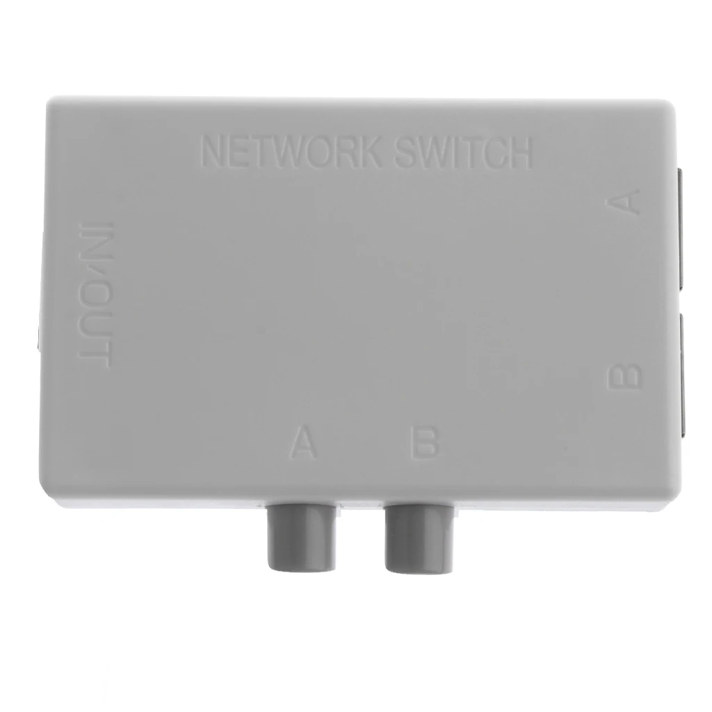 RJ45 2 Ports External Push Botton Network Switch RJ45-2M for PC Laptop RJ45-2M Network Switch Long life repeated