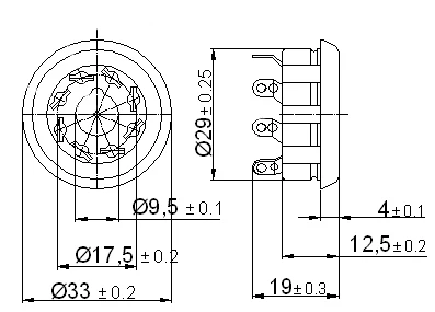 2 шт. Винтаж трубки 8pin Восьмеричное бакелит гнездо для KT88 EL34 6SN7 6CA7 6550 5U4G гитарный усилитель Запчасти