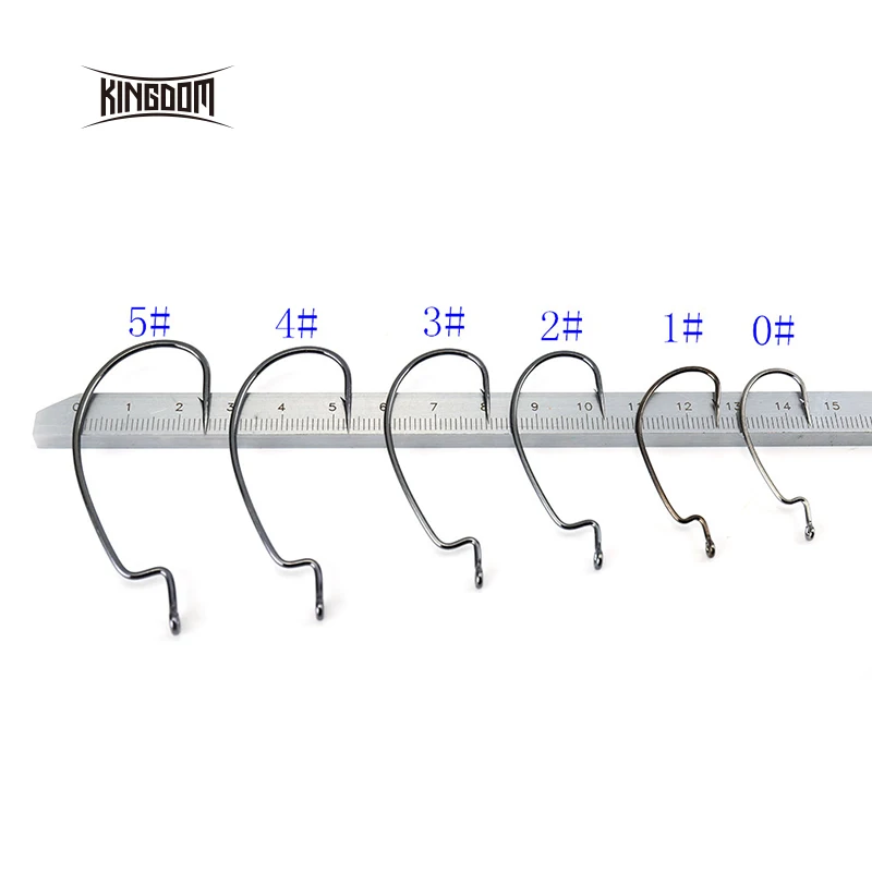Kingdom рыболовный крючок, один крючок из высокоуглеродистой стали, личинка червяка, Мягкая приманка, крючок, рыболовные снасти, черный никель