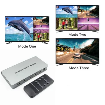 

1080P Multi-viewer 4 in 1 Out Support Five Models Switching Splitter Display IR Control HDMI HDCP distributeur Video Switcher