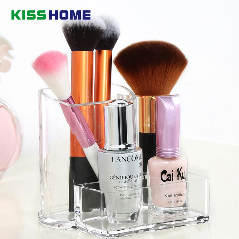 

10.5*9.7*8cm Clear Acrylic Cosmetic Organizer Box Makeup Storage Drawer Desk Bathroom Makeup Brush Lipstick Table Holder