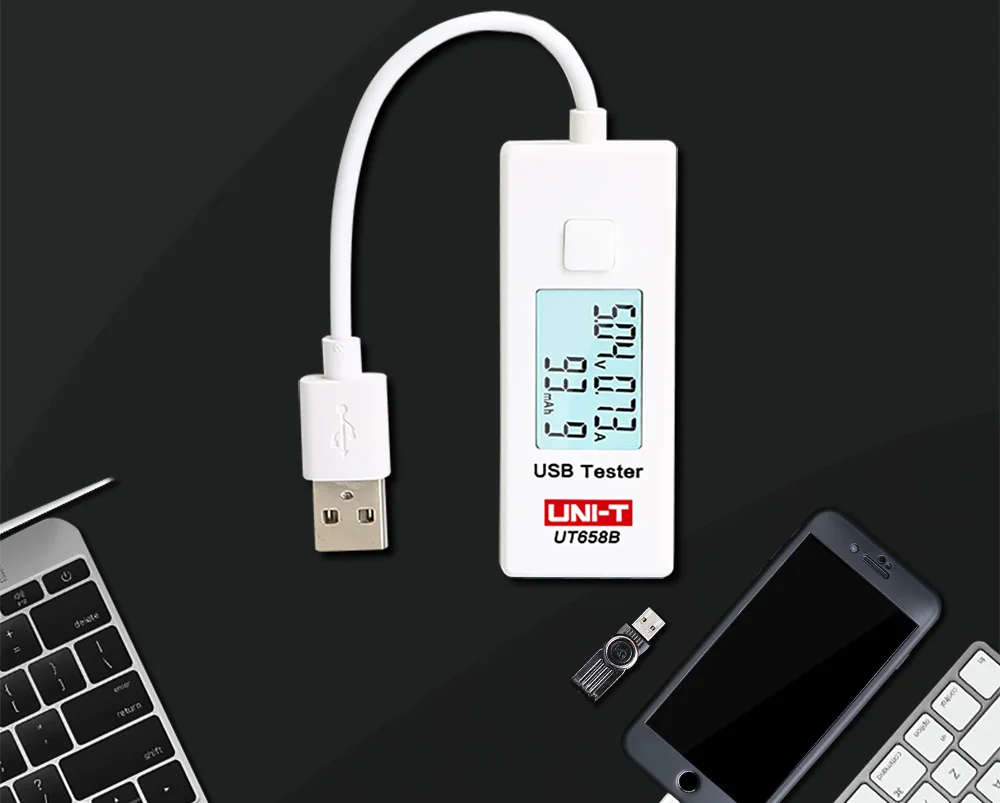 USB тестер UNI-T UT658 UT658B U диск доктор Вольтметр для зарядного устройства емкость 9 в телефон ноутбук мобильный мощность безопасности монитор