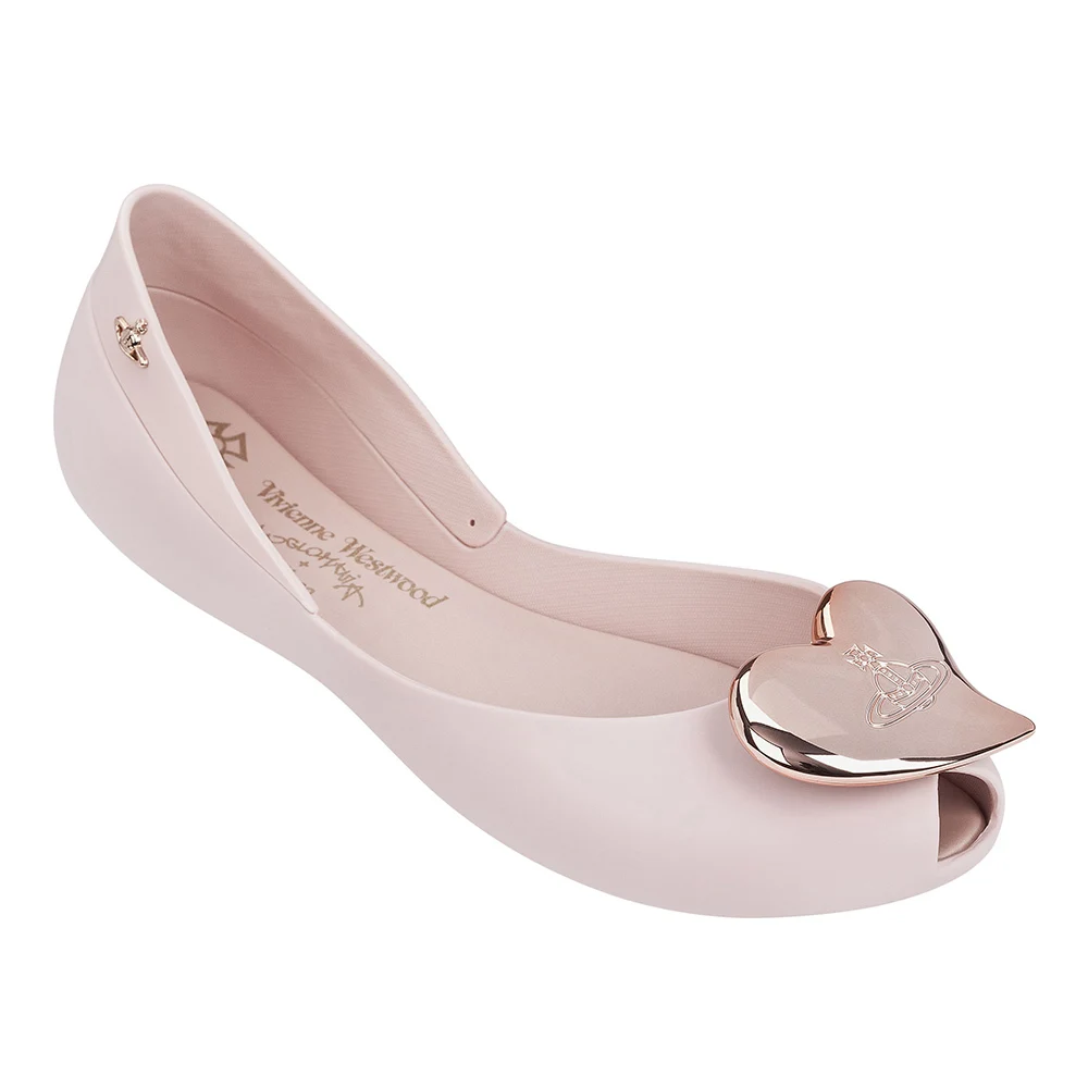 Melissa Anglomania+ Mel queen II г. женские сандалии на плоской подошве с сердечками Брендовая женская обувь melissa, прозрачные сандалии женская прозрачная обувь - Цвет: Pink