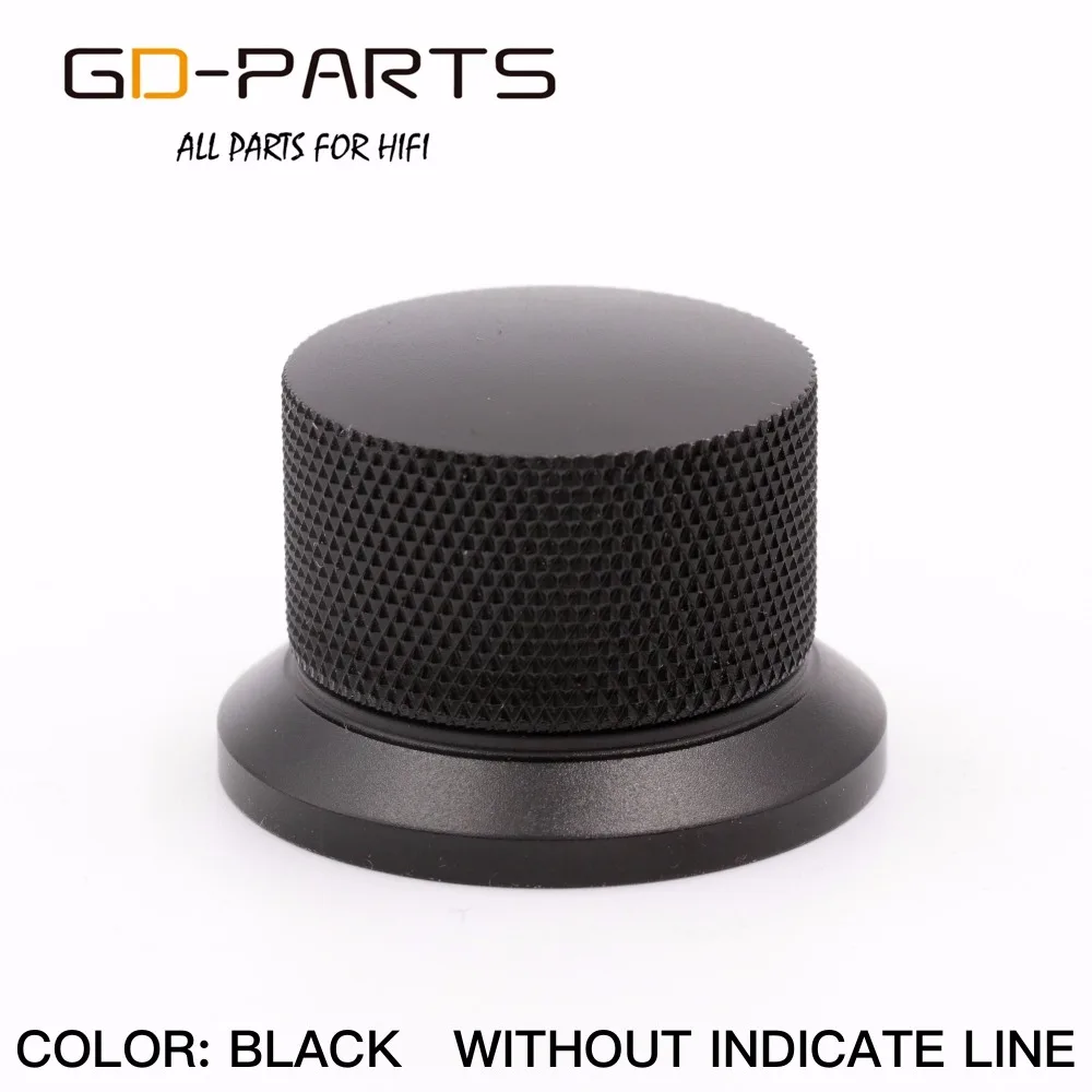 GD-PARTS 38x25mm 가공 알루미늄 손잡이 Hifi 오디오 앰프 턴테이블 레코더 라디오 실버 블랙 1PC 용 볼륨 사운드 제어 손잡이