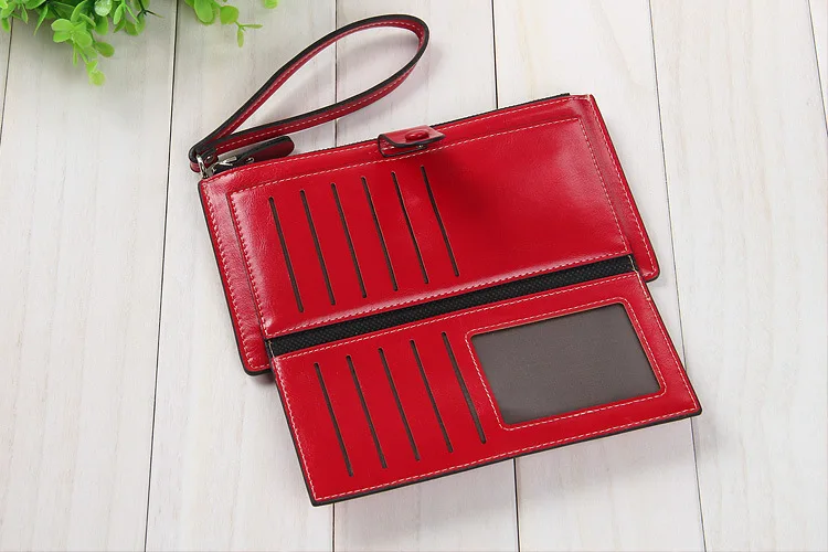 Baellerry Brand Women Long PU Leather Wallet Dollar Price Carteira Clutch Coin Purse Female Wristlet Hand Bag Card Holder